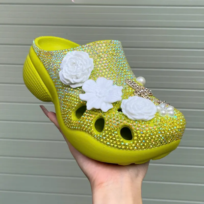 [Custom Design] White Blossom Season Clogs